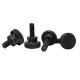 RJX 100pcs M3 M4 GB834 Black Steel Knurl High Step Head Hand Tighten Thumb Screw Curtain Wall Glass Lock Thumbscrew Adjust