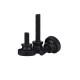 RJX 100pcs M3 M4 GB834 Black Steel Knurl High Step Head Hand Tighten Thumb Screw Curtain Wall Glass Lock Thumbscrew Adjust