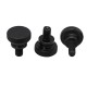 RJX 100pcs M3 M4 GB834 Black Steel Knurl High Step Head Hand Tighten Thumb Screw Curtain Wall Glass Lock Thumbscrew Adjust