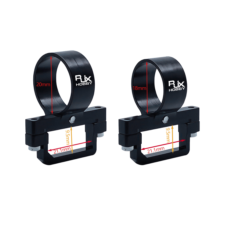 RJXHOBBY 1pcs XT90 Plug Fixed Seat Mounting Base Fastener 18mm 20mm Tube Clamp Support Clip Connecting Part