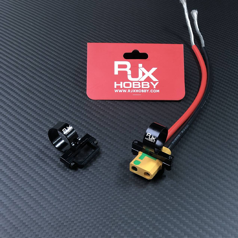RJXHOBBY 1pcs XT90 Plug Fixed Seat Mounting Base Fastener 18mm 20mm Tube Clamp Support Clip Connecting Part