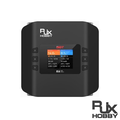 RJXHOBBY ISDT K4 Lipo Battery Balance Charger Discharger 1-8S AC 400W DC 600Wx2 Smart Charger for Life Lilon LiPo LiHv/Pb/NiMH 