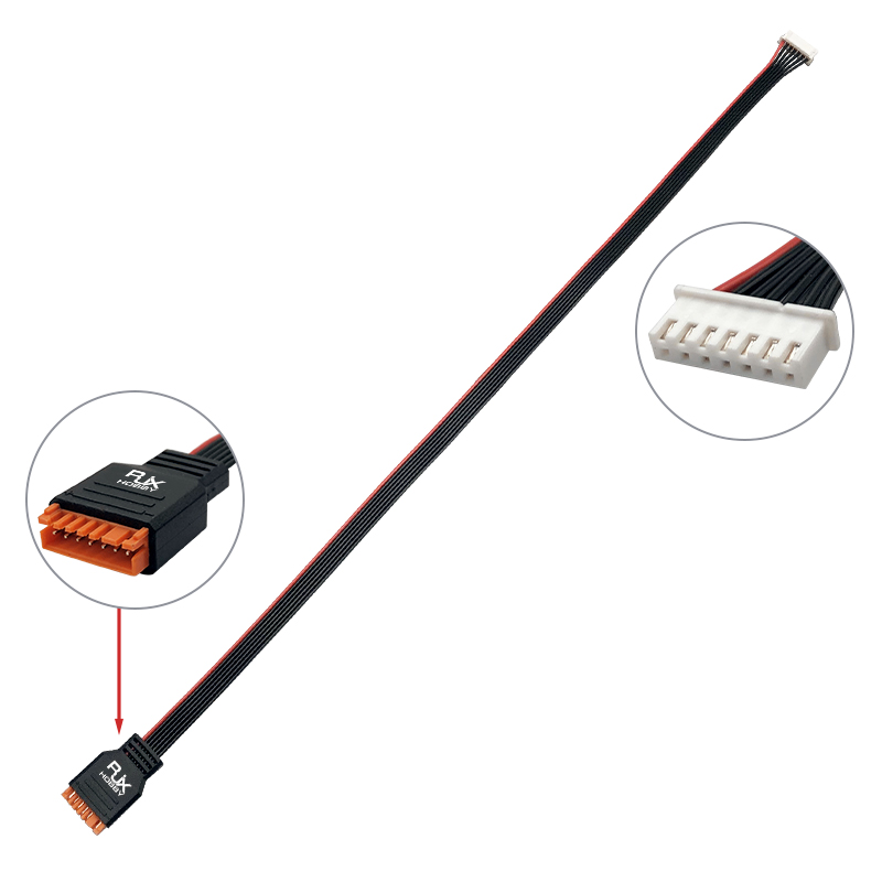 RJX 1pcs Charger Extension Cable Balanced Head for 2-6S Lithium Batteries Suitable for HOTA D6 Q6 M8 M6