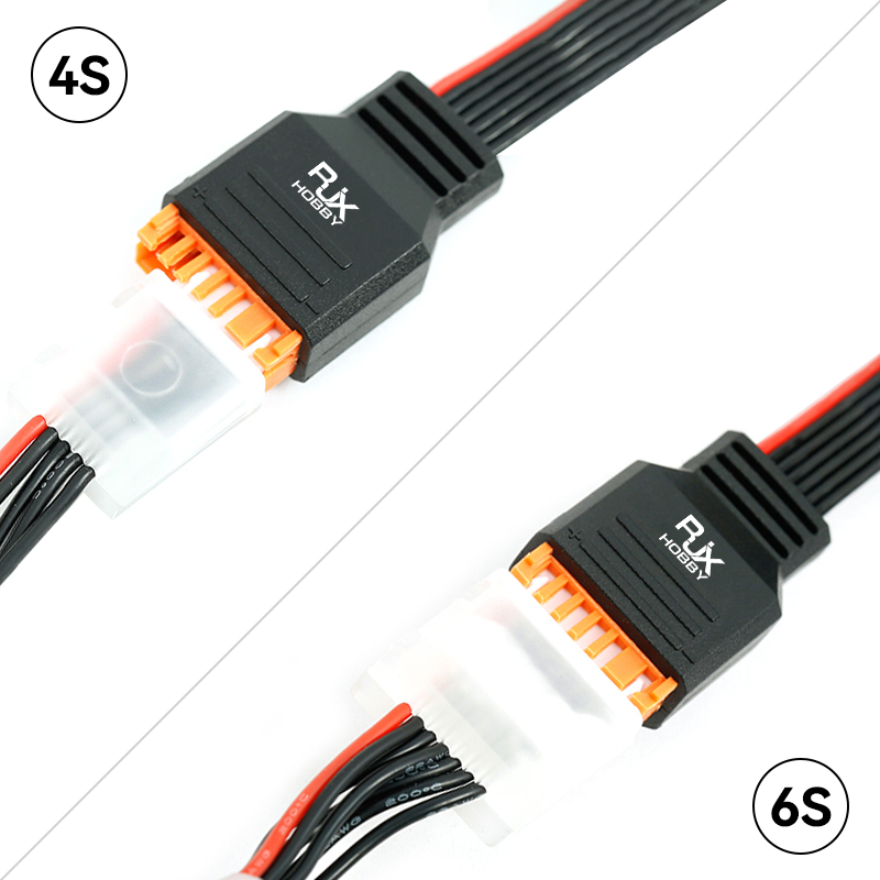 RJX 1pcs Charger Extension Cable Balanced Head for 2-6S Lithium Batteries Suitable for HOTA D6 Q6 M8 M6