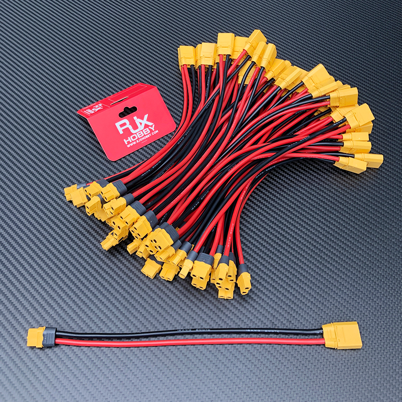 RJXHOBBY XT90I XT90(2+2) female to XT90 male 12AWG 15cm Extension Cable Wire 