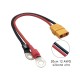 RJX 1pcs XT90 Female to 8mm O Ring Lugs 12AWG 20cm Cable  for RC Lipo Battery FPV Racing Drone 