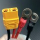RJX 1pcs XT90 Female to 6mm O Ring Lugs 12AWG 20cm Cable  for RC Lipo Battery FPV Racing Drone 