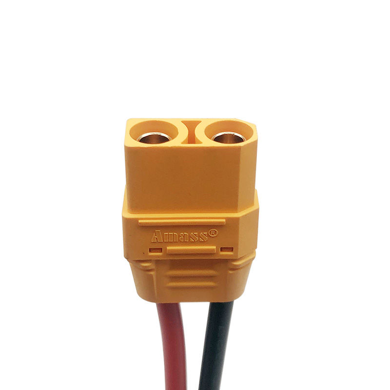RJX 1pcs XT90 Female to 8mm O Ring Lugs 12AWG 20cm Cable  for RC Lipo Battery FPV Racing Drone 