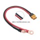 RJX 1pcs XT60H Female to 6mm O Ring Lugs 12AWG 20cm Cable for RC Lipo Battery FPV Racing Drone