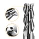 RJX 1pcs 3 Flute 62 ° tungsten steel Carbide End Mill for Aluminum Cut Non-Ferrous Metal Upcut CNC Spiral Router Bit