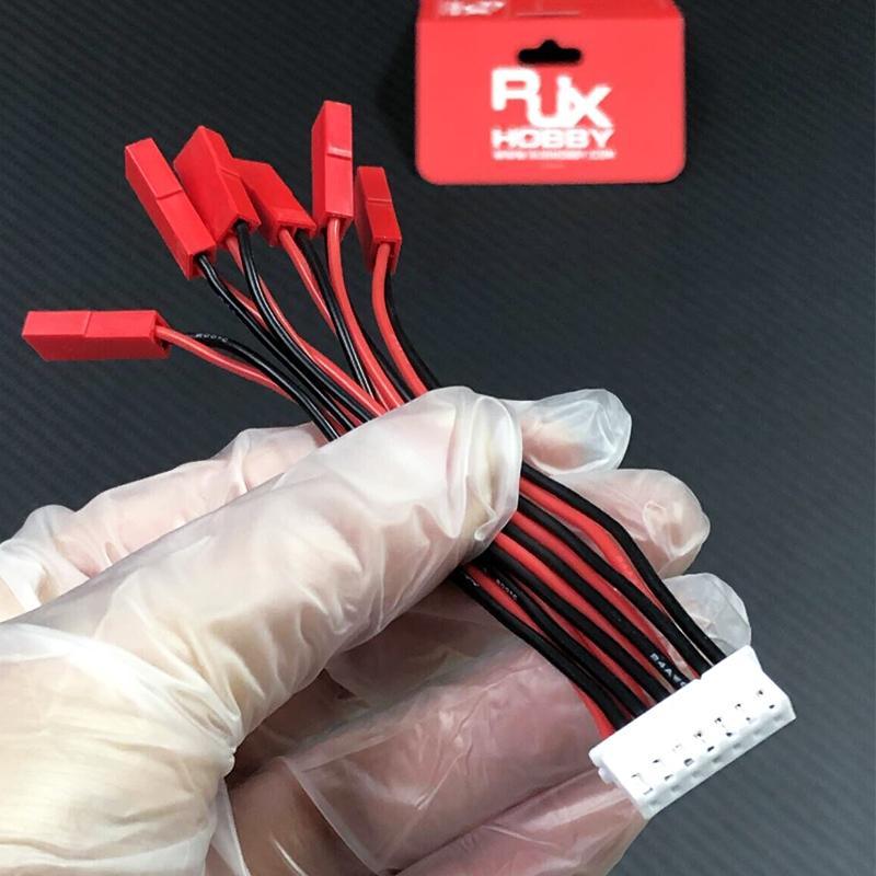 RJX 1pcs 6S Balance head to 1S  Male JST connector for F110 drone