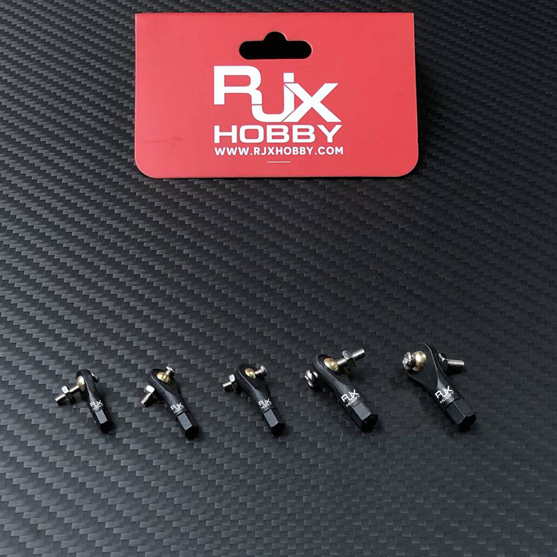 RJXHOBBY 10pcs M2 M2.5 M3 Lever Steering Linkage Tie Rod End Ball Head End with Screws and Nut for RC Airplane Boat Car Parts