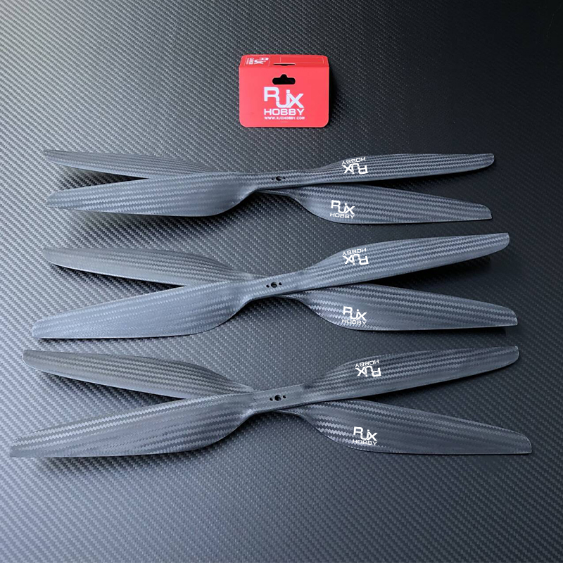 RJX 1pair 5x3 / 6x2 / 7x2.4 / 8x2.7 /9x3 /10x3.3 / 11X3.7 / 12X4 / 13X4.4 / 14X4.8 /15X5inch carbon fiber propeller for UAV
