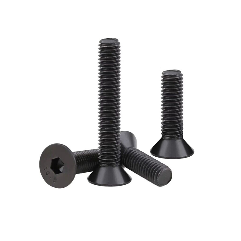 RJXHOBBY 100pcs M5 6-60mm 10.9 Grade High-strength Countersunk Hex Socket Screw Flat Head Hexagon Socket Screw Bolt