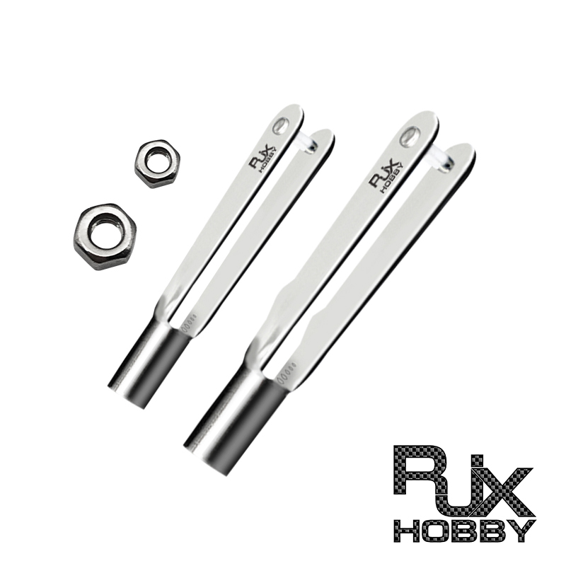 RJXHOBBY 20 PCS M2 M2.5 M3  stainless steel U-shaped Chuck  copper connection rod  for fixed wing RC Airplane