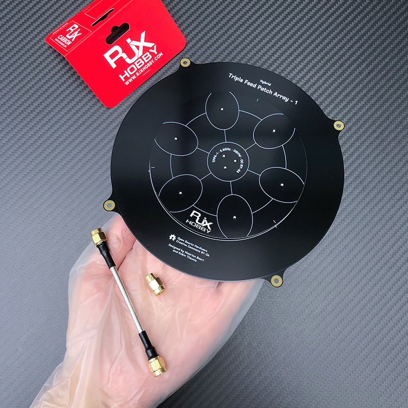 RJXHOBBY 9.4 14dBi  5.8GHz Triple Feed Patch SMA Connector Extremely Low Sidelobes Antenna High Gain