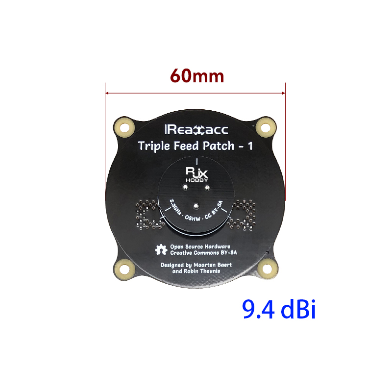 RJXHOBBY 9.4 14dBi  5.8GHz Triple Feed Patch SMA Connector Extremely Low Sidelobes Antenna High Gain