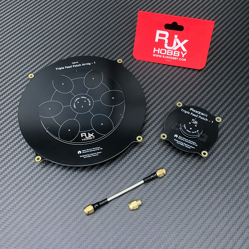RJXHOBBY 9.4 14dBi  5.8GHz Triple Feed Patch SMA Connector Extremely Low Sidelobes Antenna High Gain