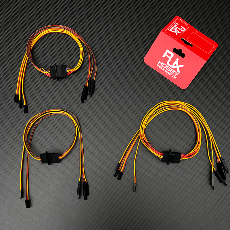 RJXHOBBY 1 Pair MPX 8Pin Connector Multi-Wires 60 Core 300mm With Servo Extension Plug 