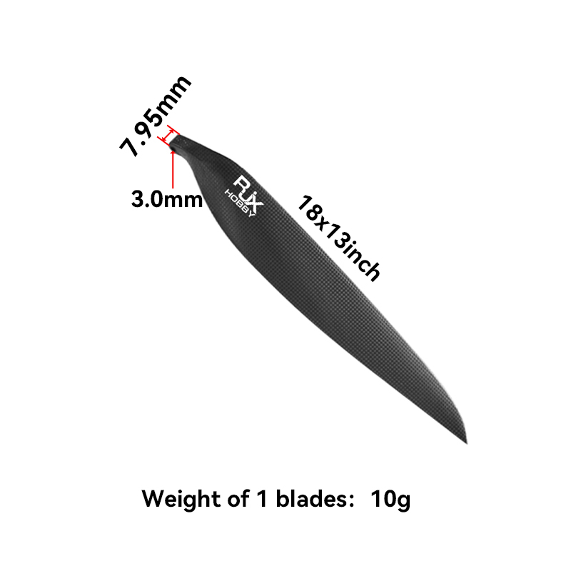 RJXHOBBY 1pair 13x9 / 14x10 / 15x12 / 16x13 /17x14 / 18x13inch Carbon Folding Propeller Blades for fixed wing