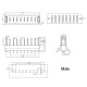  RJX 5 Pairs 7A 30V 8Pin For DJI Mavic3 Drone Battery Connector Pitch 2.5mm Male Female plug