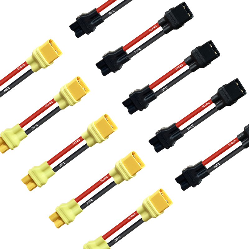 RJXHOBBY 5pcs XT30U Female to Male Connector with 45mm 18AWG Silicone Wire Specification