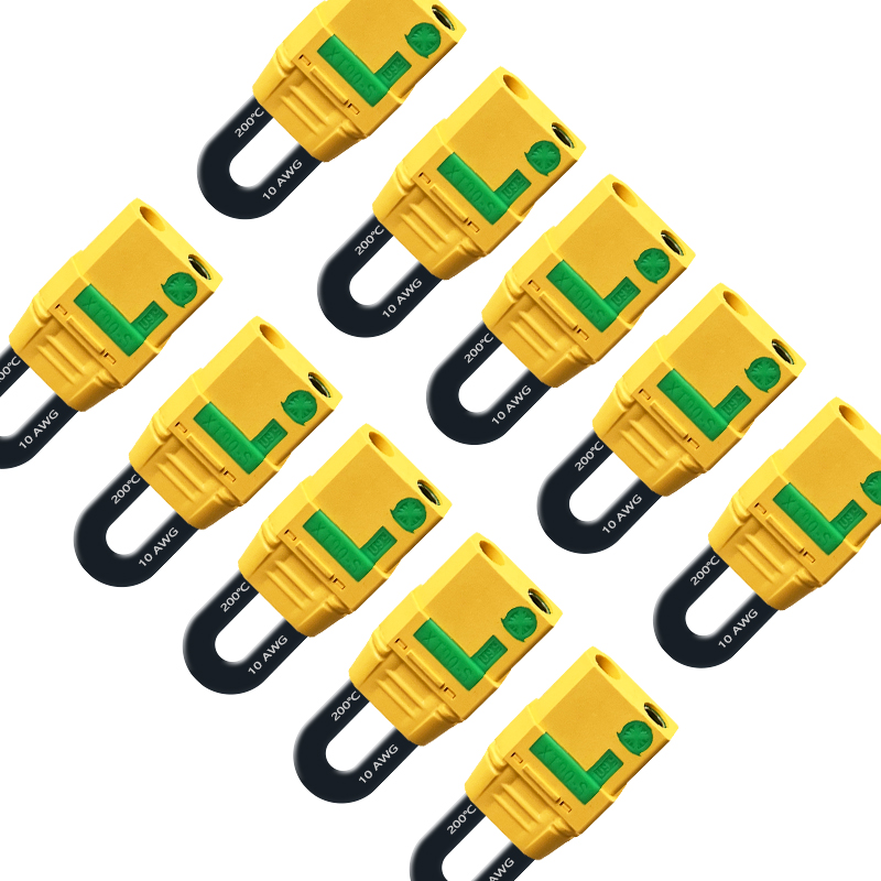RJX 10pcs XT90-S Anti Spark Connector Bind Plug Loop Short Circuit 10AWG