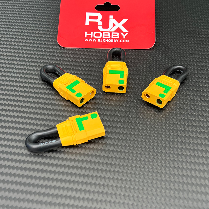 RJX 10pcs XT90-S Anti Spark Connector Bind Plug Loop Short Circuit 10AWG