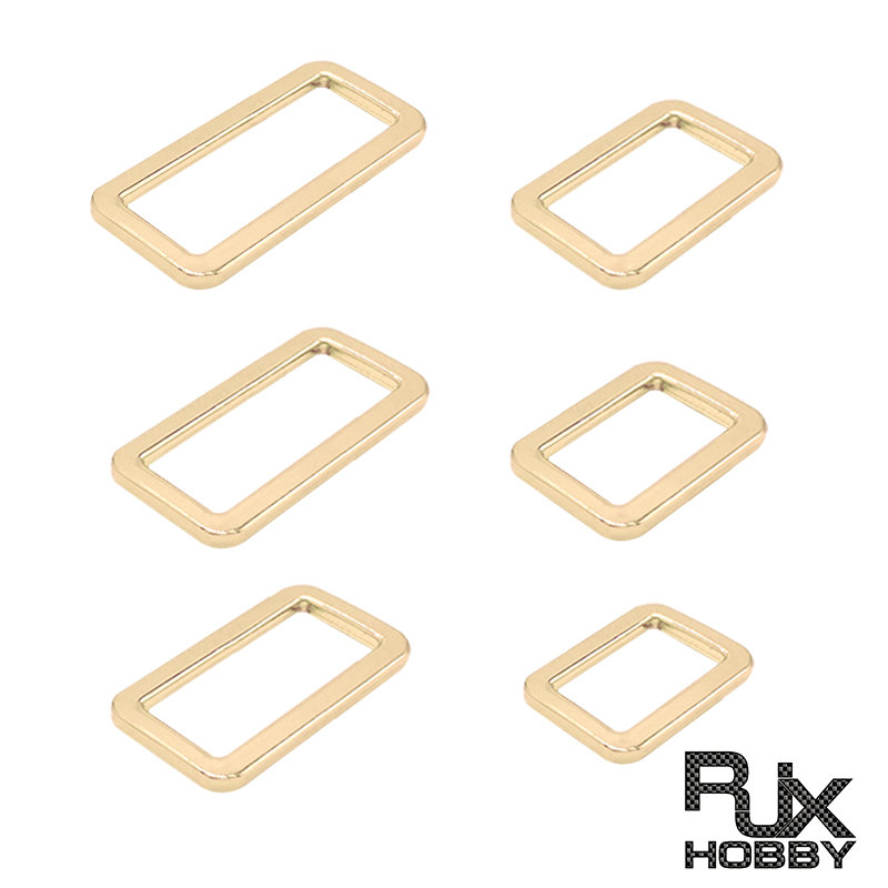 RJX 50pcs Round-angle gold zinc alloy Metal battery strap Buckle