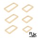 RJX 50pcs Round-angle gold zinc alloy Metal battery strap Buckle