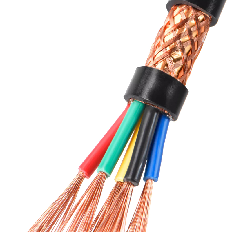 RJX 10meters Shielded cable wire  2/3/4/5/6/7/8 core 0.5 1.0mm pure copper shielded wire