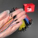 RJXHOBBY 50pcs Female Male silicone DuPont wire 26AWG soft silicone DuPont wire 2.54 soft 1pin Connector