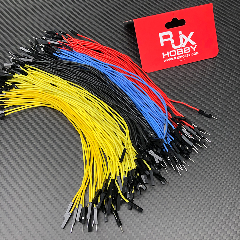 RJXHOBBY 50pcs Female Male silicone DuPont wire 26AWG soft silicone DuPont wire 2.54 soft 1pin Connector