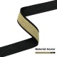RJXHOBBY 2pcs Zinc Alloy Seamless Buckle Kevlar Battery Strap(Width: 20mm Length: 200 -1000mm ）