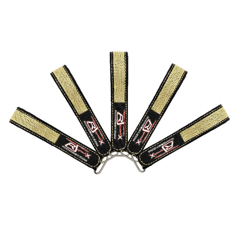 RJXHOBBY 2pcs Zinc Alloy Seamless Buckle Kevlar Battery Strap(Width: 20mm Length: 200 -1000mm ）