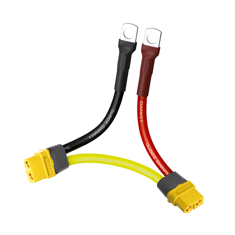 RJXHOBBY 1pcs XT60 Male/Female to 6.2mm copper nose with 10AWG Cable Mount Connector Plug 