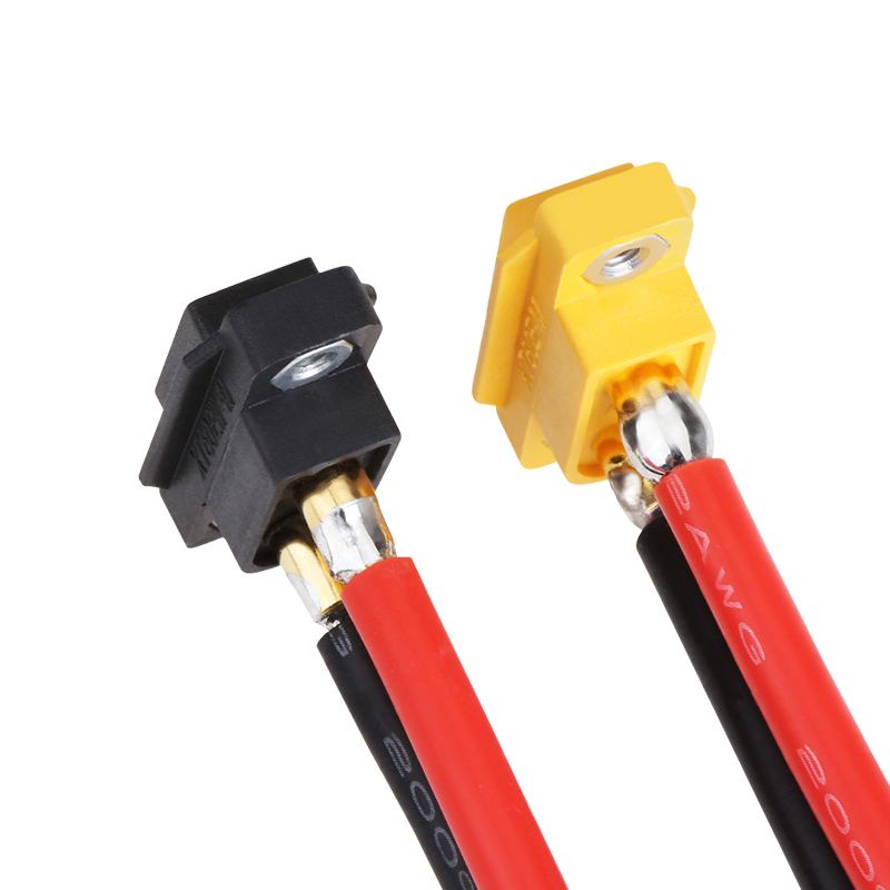 RJXHOBBY 1pcs XT60E-M Male to 6.2mm copper nose with 12AWG Cable Mount Connector Plug for RC Drone