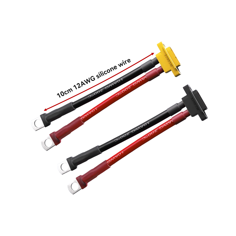 RJXHOBBY 1pcs XT60E-M Male to 6.2mm copper nose with 12AWG Cable Mount Connector Plug for RC Drone