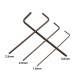 RJX 4pcs L Shaped Hex Key Wrench 1.5 2.0 2.5 3.0mm Hexagon Ball Head Screwdriver Ball Head  Wrench Tools