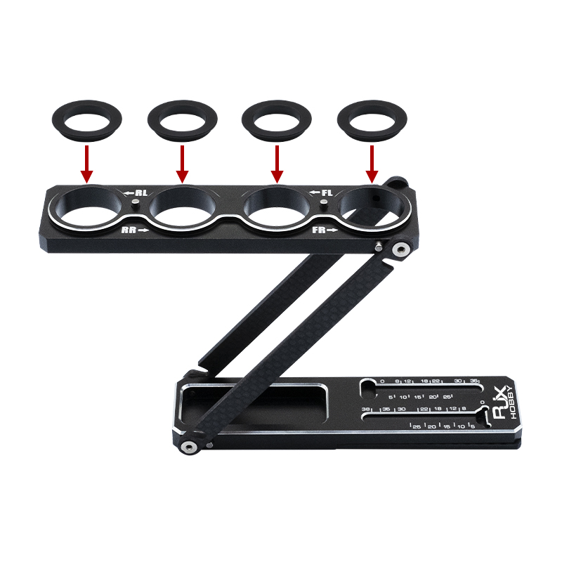 RJX 1pcs Aluminum Shock Stand Shock Absorber Rack Holder for 1/8 1/10 RC Car