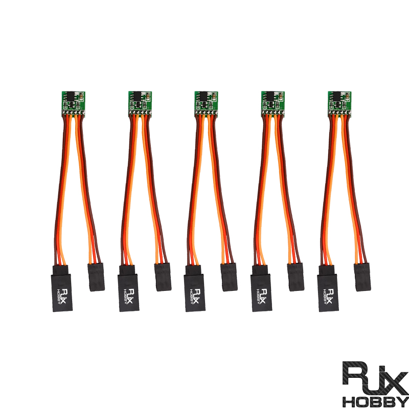 RJX 5pcs Universal Servo Inverter Signal 4-6V 2A Steering Gear Reverser Low Voltage For RC Servo Airplane V-tail