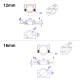 RJX 1pcs 12 16 18 20 22 25 30mm Alloy Tube Clamp Fixture Clip Pipe Bracket for UAV Drone Spare Parts