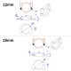 RJX 1pcs 12 16 18 20 22 25 30mm Alloy Tube Clamp Fixture Clip Pipe Bracket for UAV Drone Spare Parts