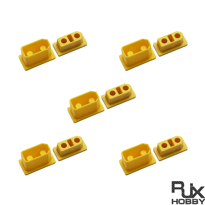 RJX 5Pairs XT90 Male Female Plug Dust Cap PVC Protective Cover Anti-Dirt Cap Protector Shell