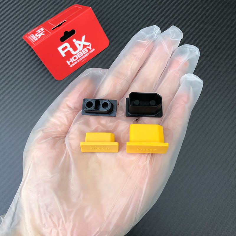 RJX 5Pairs XT90 Male Female Plug Dust Cap PVC Protective Cover Anti-Dirt Cap Protector Shell
