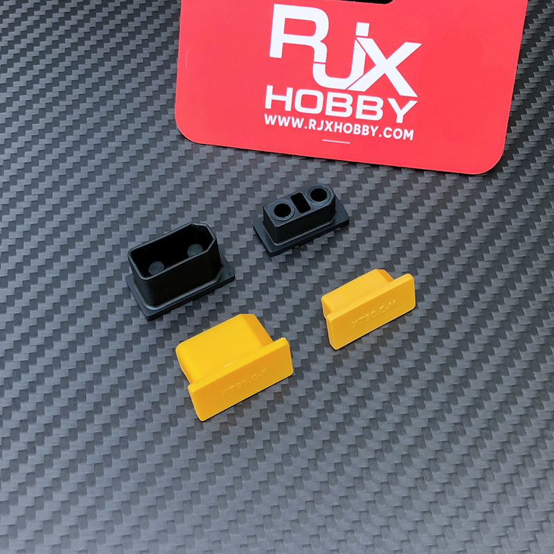 RJX 5Pairs XT90 Male Female Plug Dust Cap PVC Protective Cover Anti-Dirt Cap Protector Shell