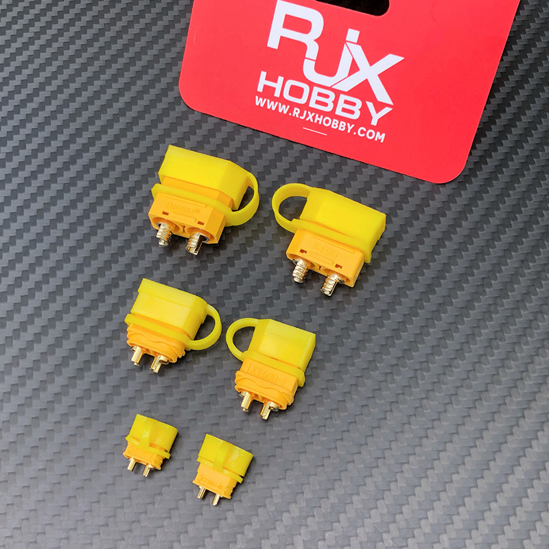 RJX 5pairs 3D Printed Connector Protection Cap Cover XT30 XT60 XT90 Male Female Plug Shell Jacket Dustproof Insulation 