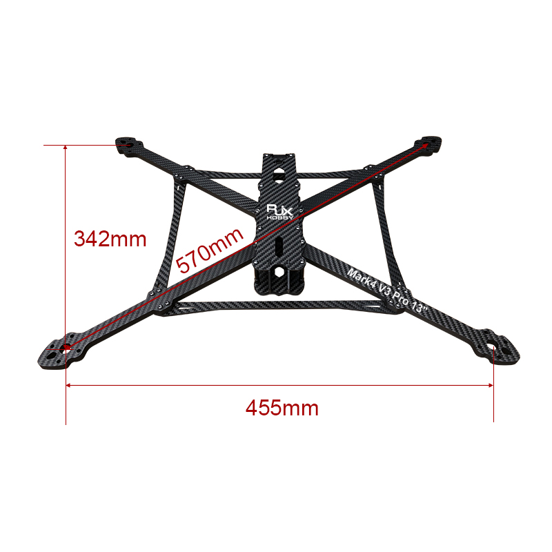 RJX Mark4 V3 Pro 13inch 570mm Carbon Fiber Frame Kit For RC FPV Racing Drone