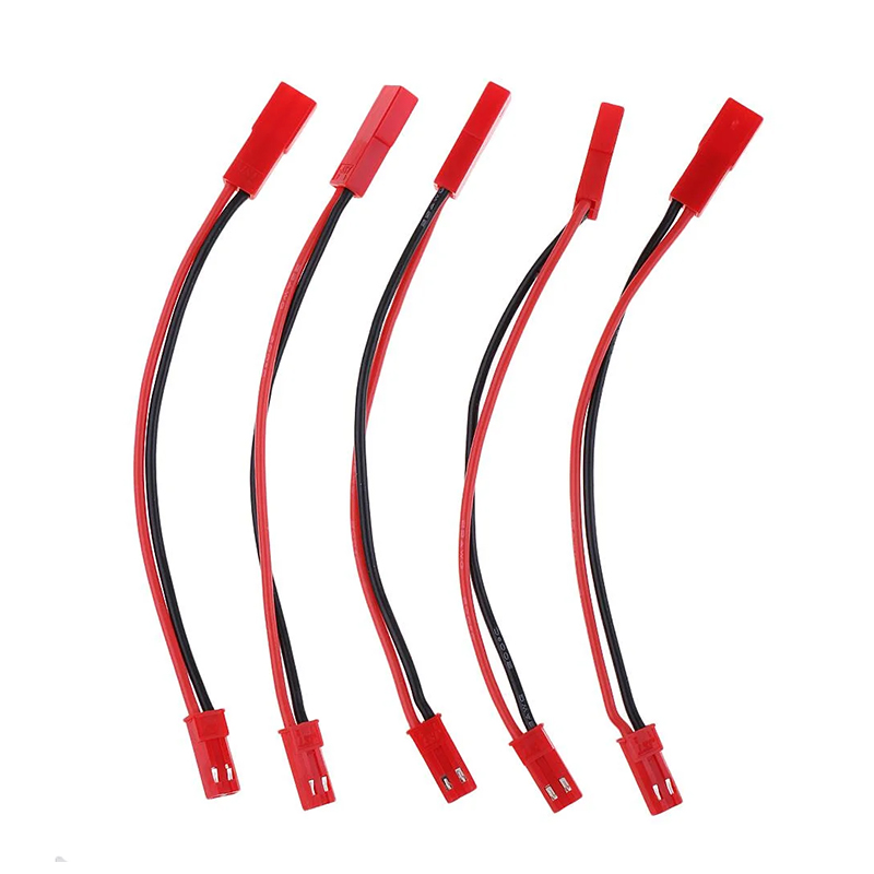 RJX 10pcs 10cm 20AWG 2Pin JST Male to Female Connector Extension Cable Wire