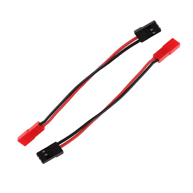 RJX 10pcs 10cm 20AWG JR Male Servo to JST Female Plug Receiver Connector Adapter Cable 